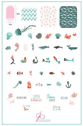 Mermazing (CjS-166) - Clear Jelly Stamping Plate